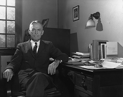 John C. Hodges, Hodges at Desk, photo from UTK libraries