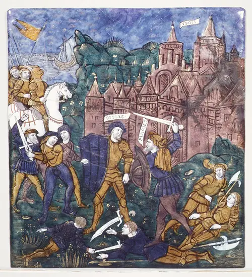 medieval art portrayal the events of The Aeneid